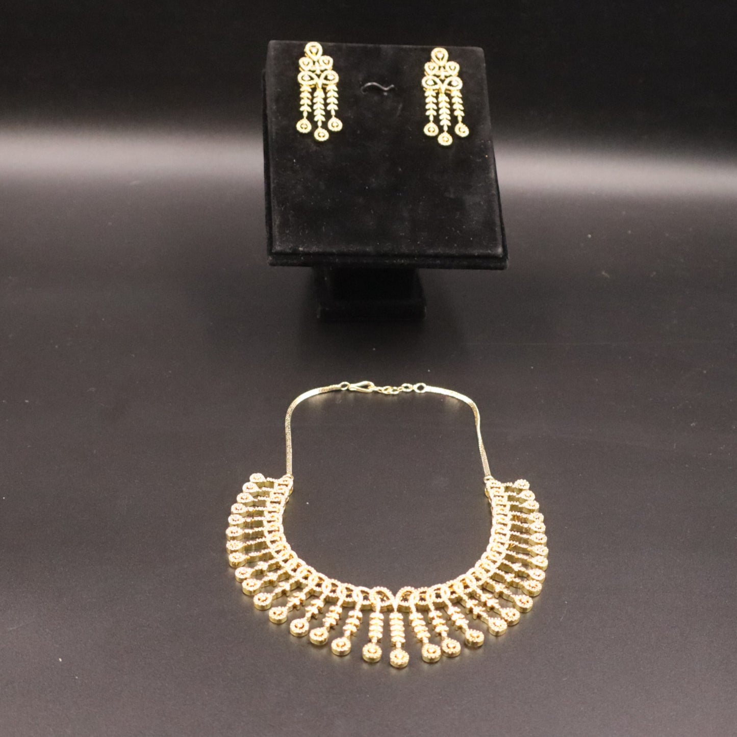 Golden Satyavathi American Diamond Necklace set