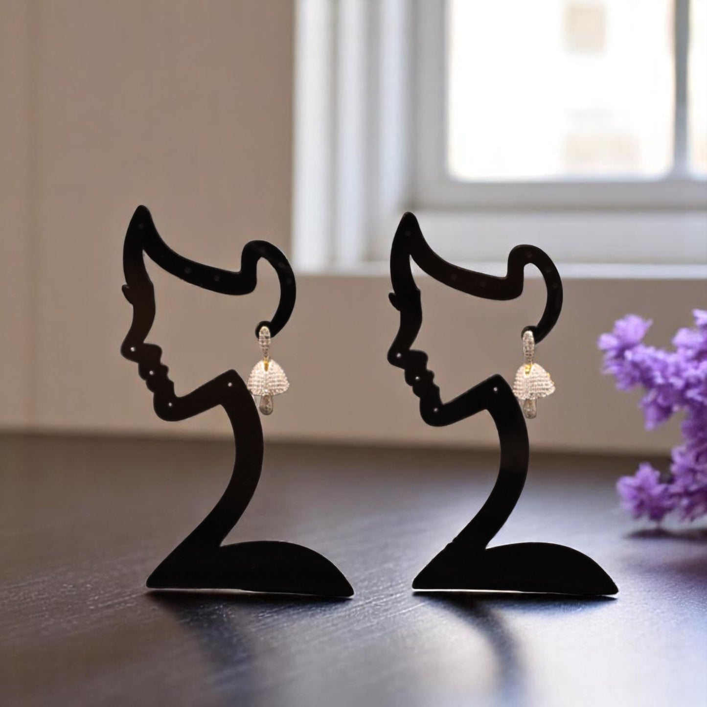 Golden Gatima American Diamond Jhumkis