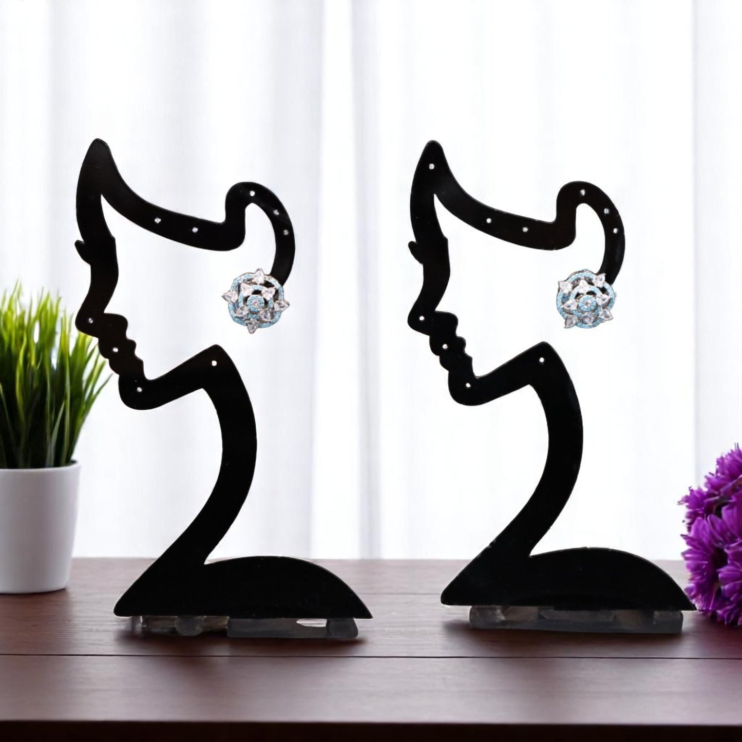 Light Blue Trisha American Diamond Studs