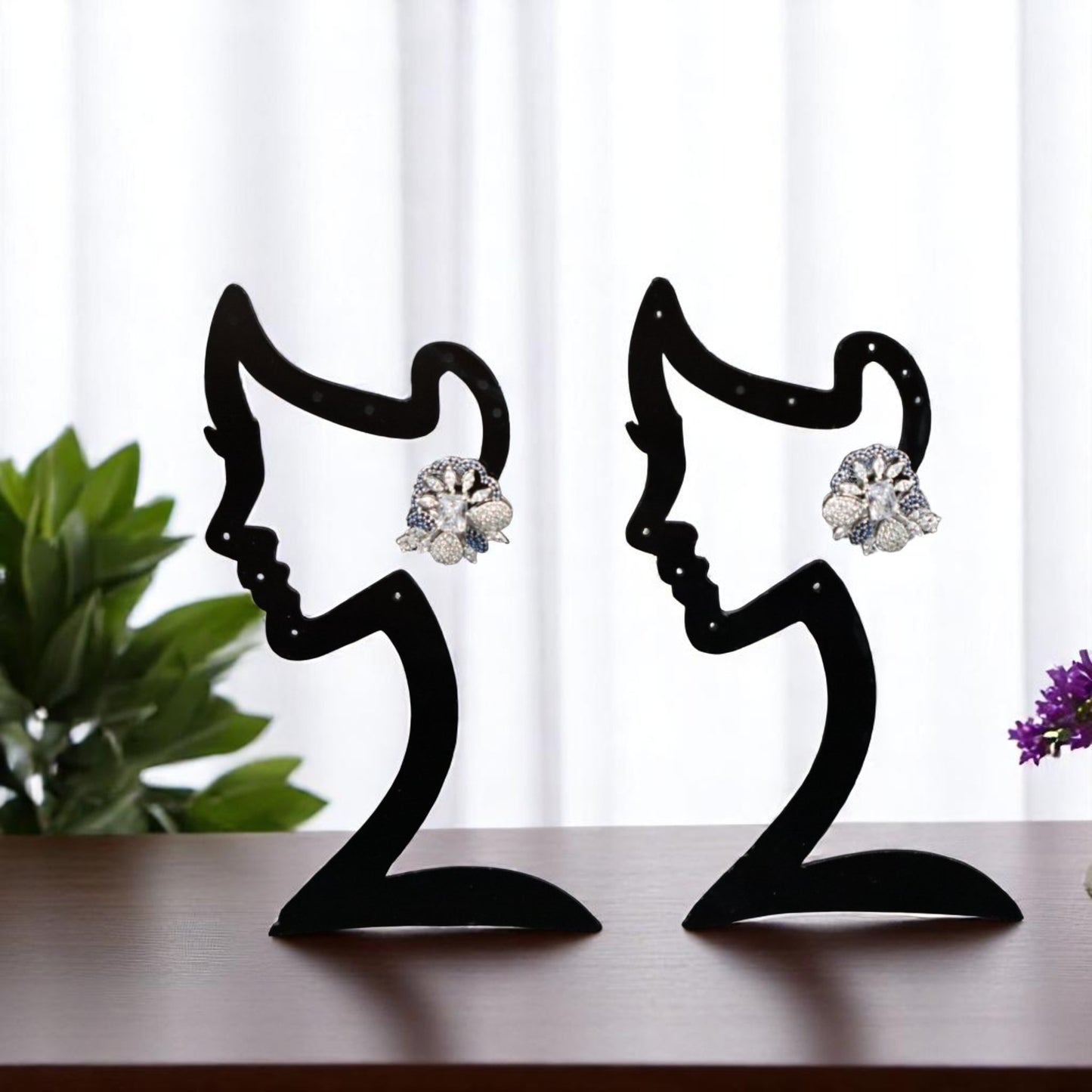 Royal Blue Mahadevi American Diamond Studs