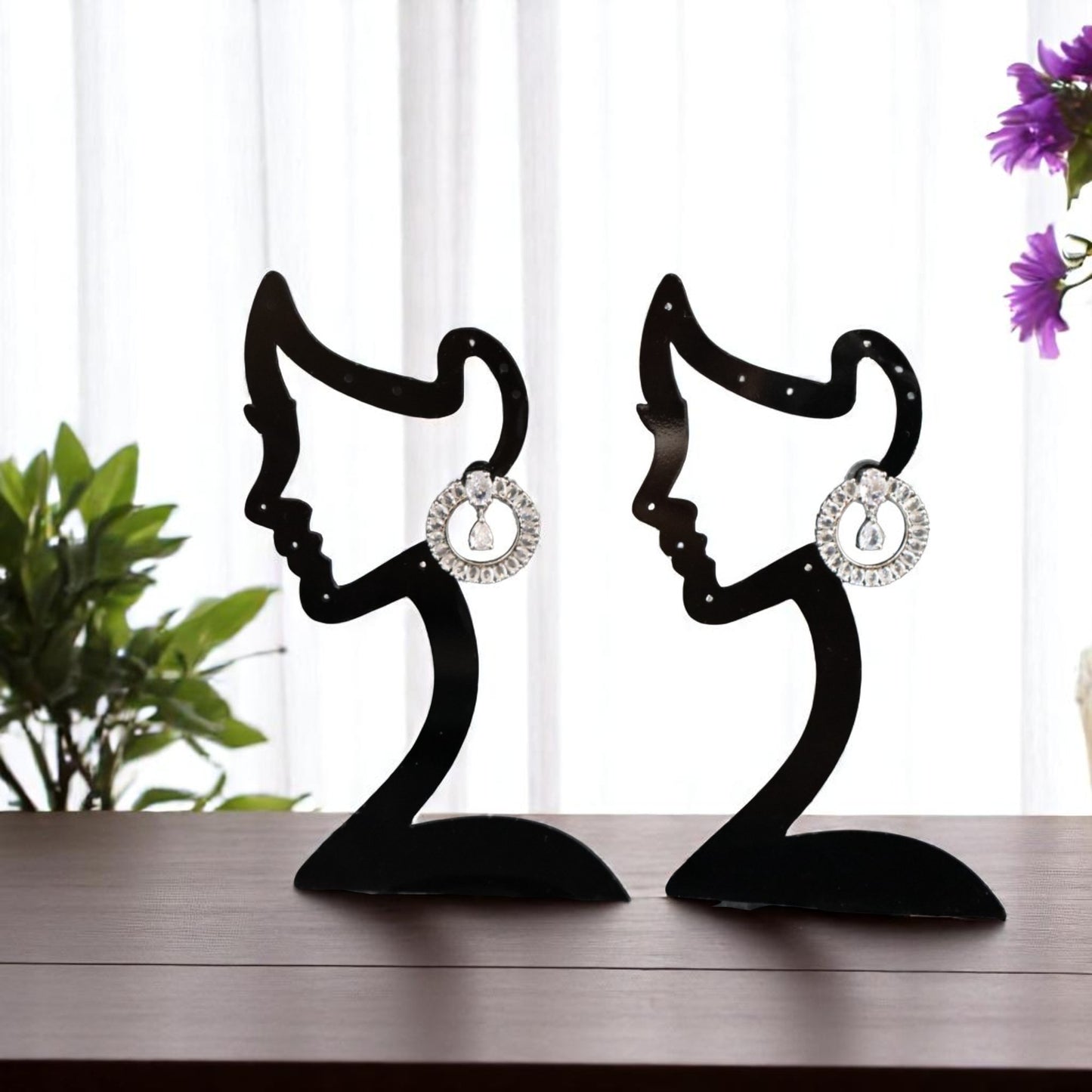 Silvery Veera American Diamond Studs