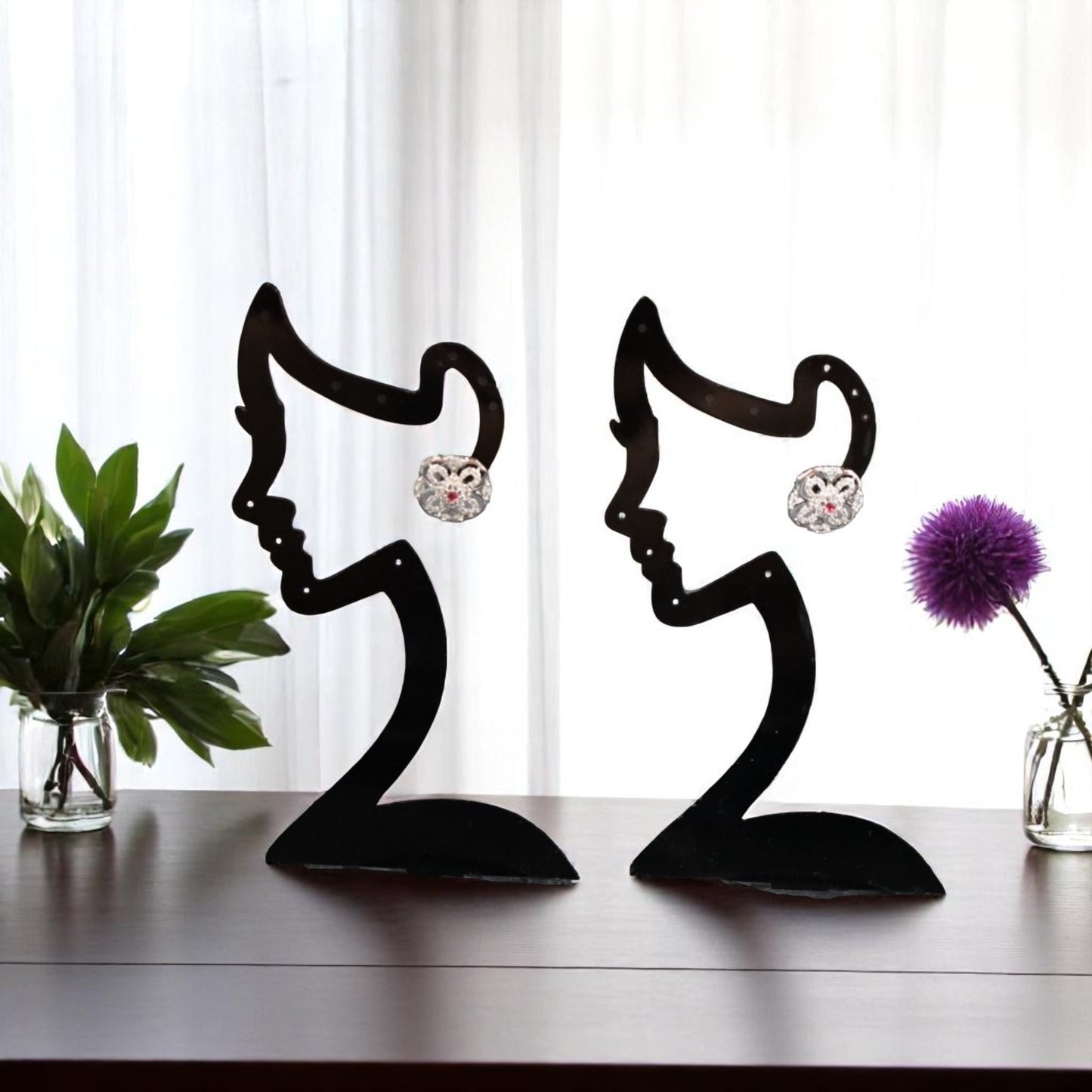 Dark Pink Ekamala American Diamond Studs