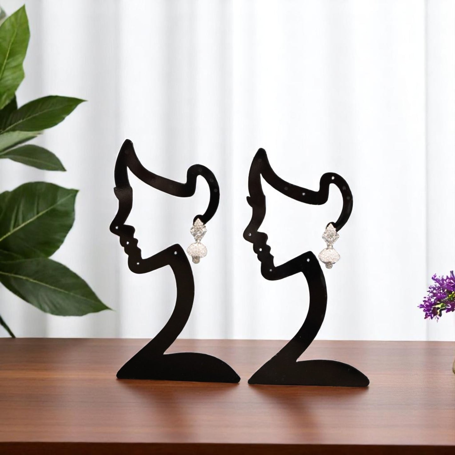 Silvery Siddhika American Diamond Jhumkis