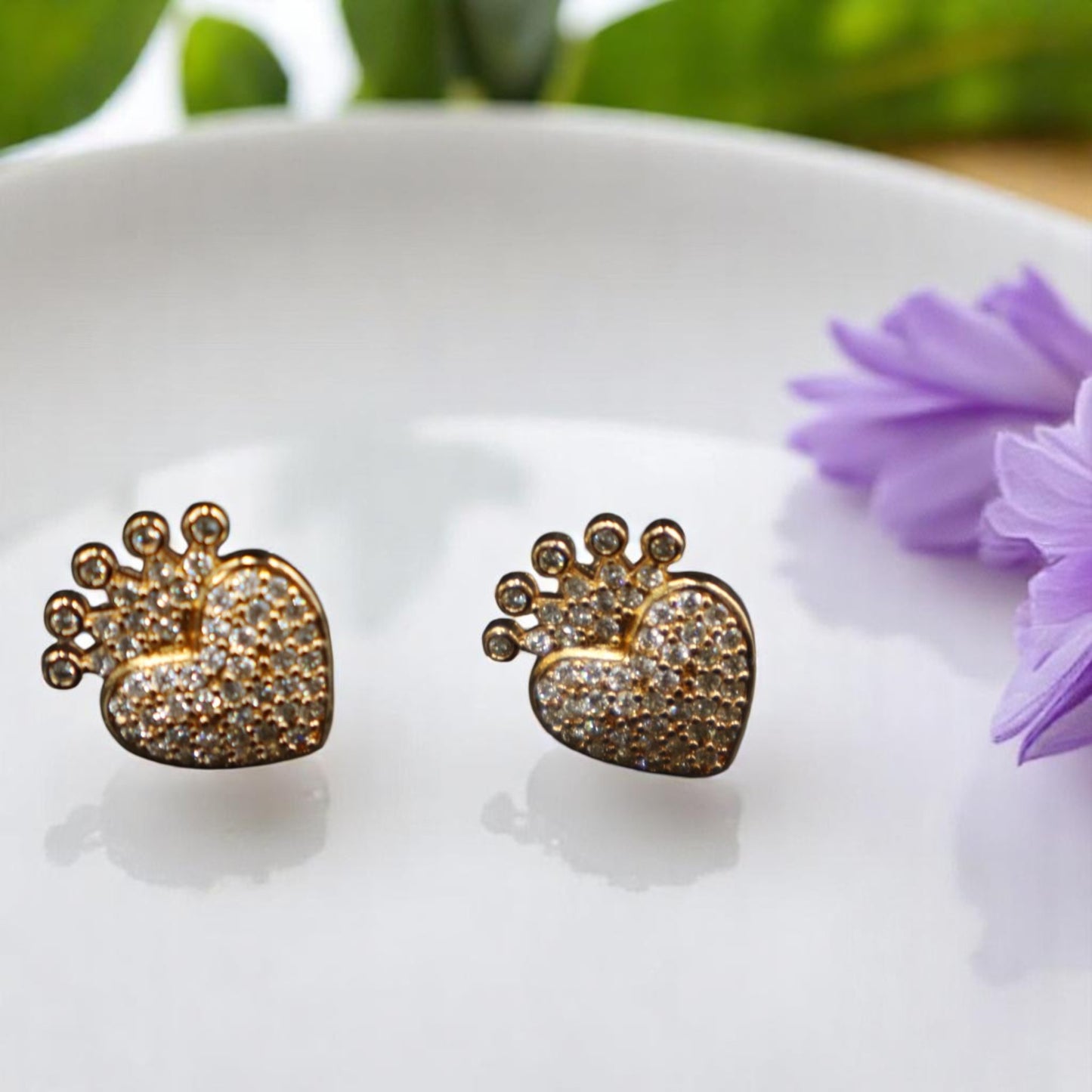Rose Gold Pratiksha American Diamond Studs