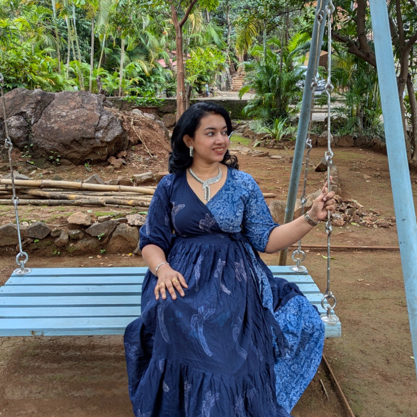 Emerald Himani American Diamond Necklace set