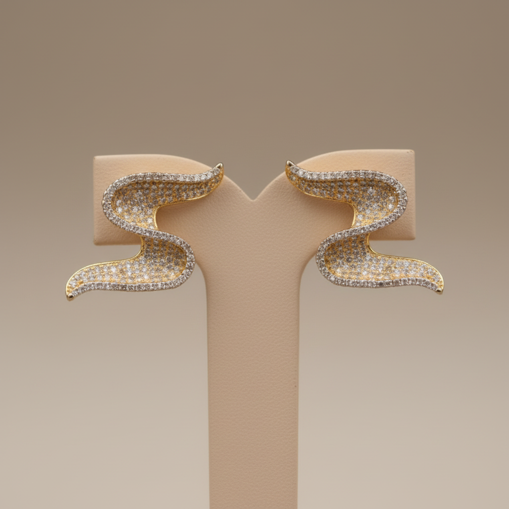 Golden Krupa American Diamond Studs
