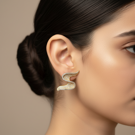 Golden Krupa American Diamond Studs