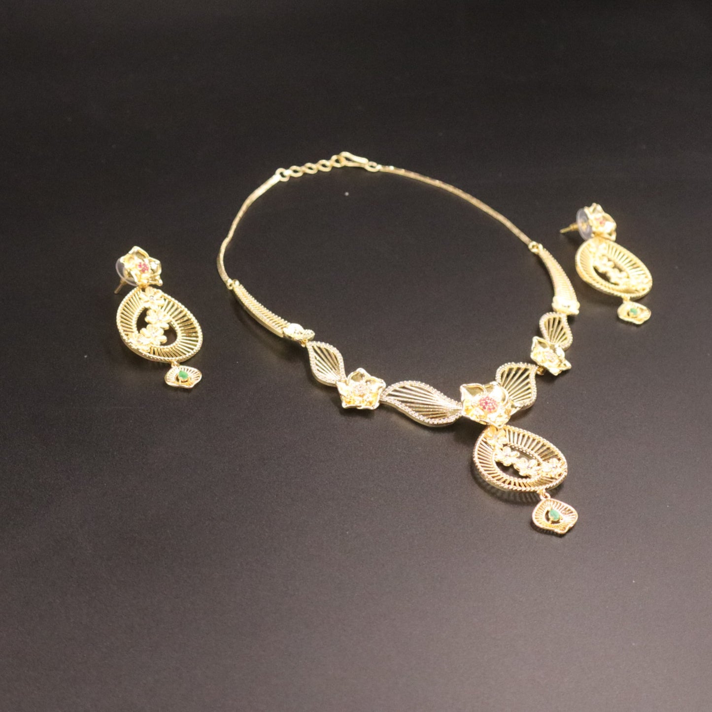 Multicolor Kanchana American Diamond Necklace set