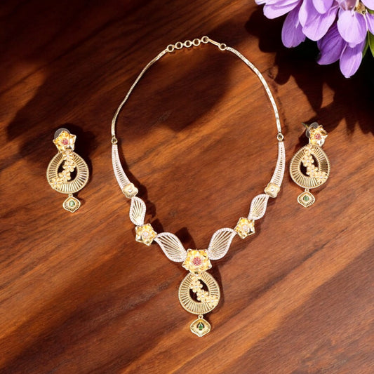 Multicolor Kanchana American Diamond Necklace set