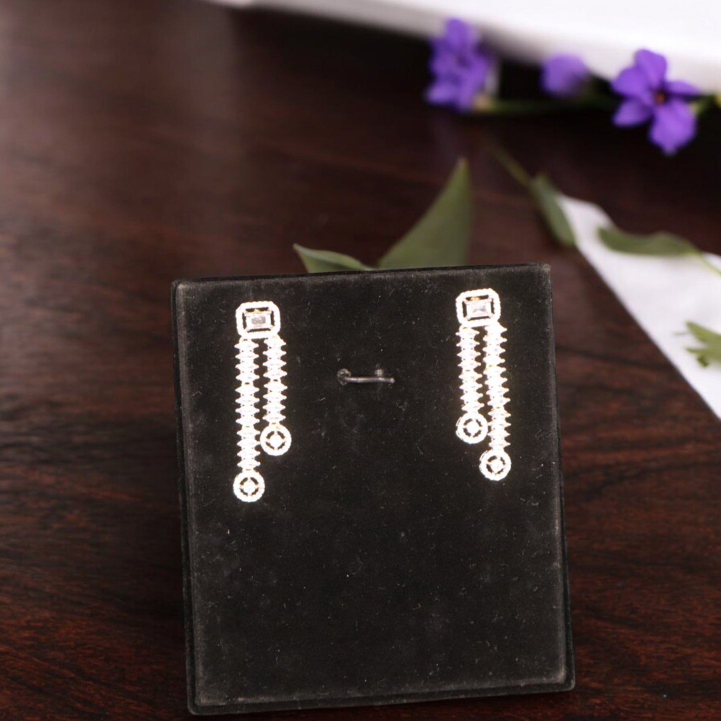 Golden Rukmini American Diamond Necklace set