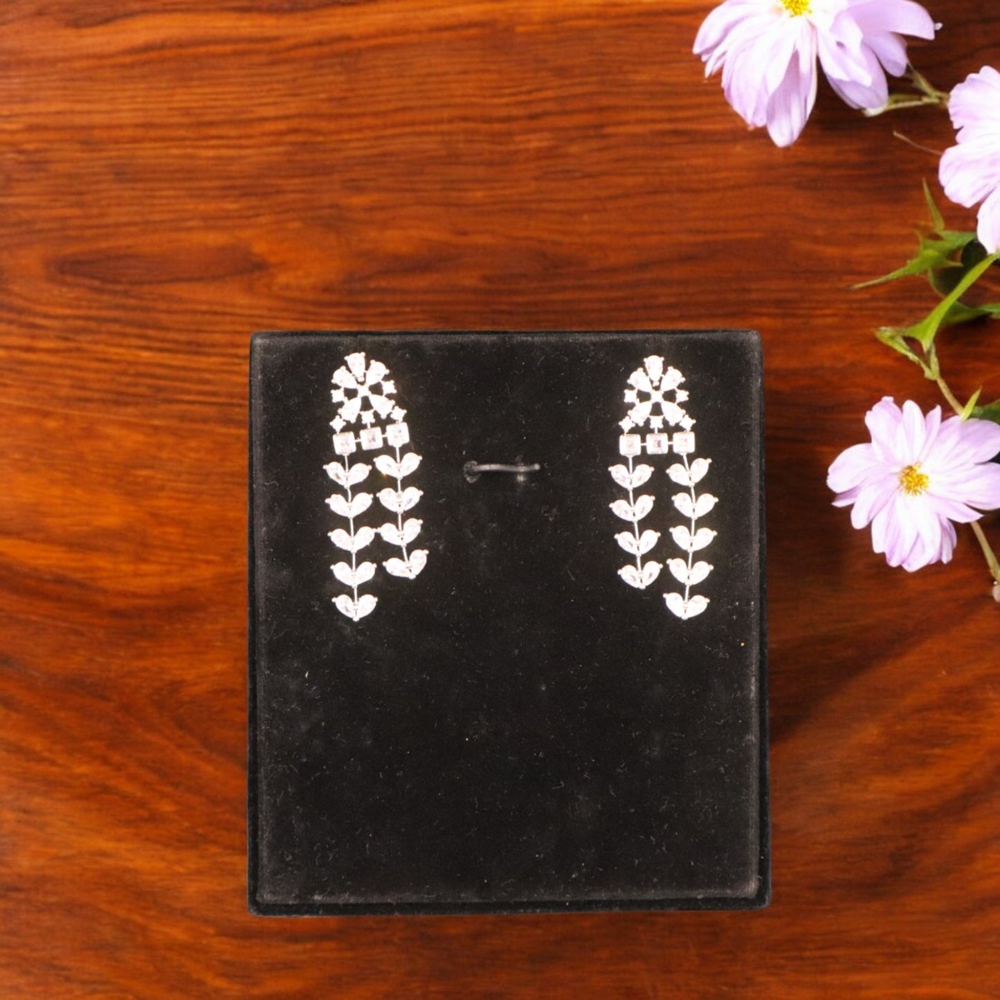 Silvery Kiranmala American Diamond Necklace set