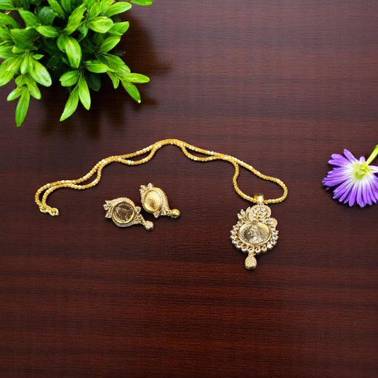 Golden Kavisha American Diamond Pendant set