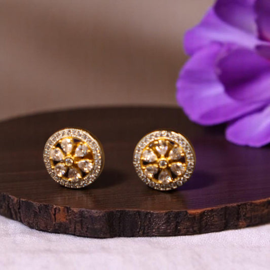 Golden Vijaya American Diamond Studs