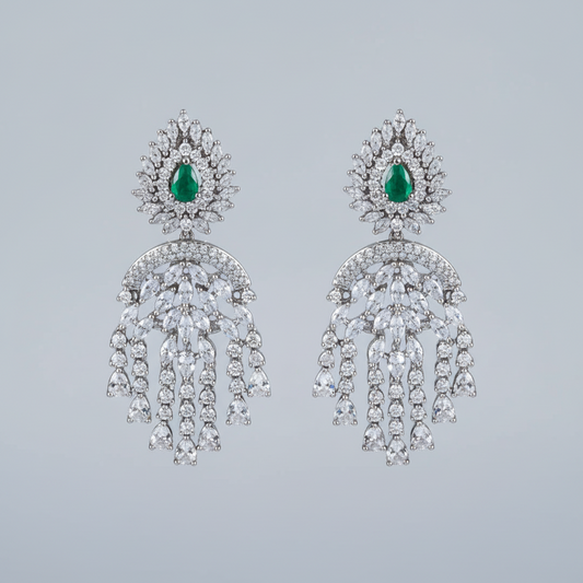 Emerald Lavanya American Diamond Danglers