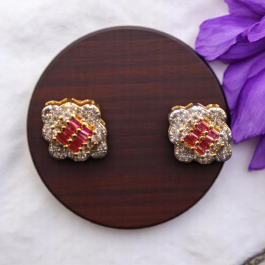 Ruby Anjani American Diamond Studs