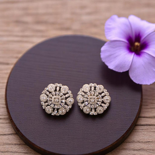 Silvery Varsha American Diamond Studs