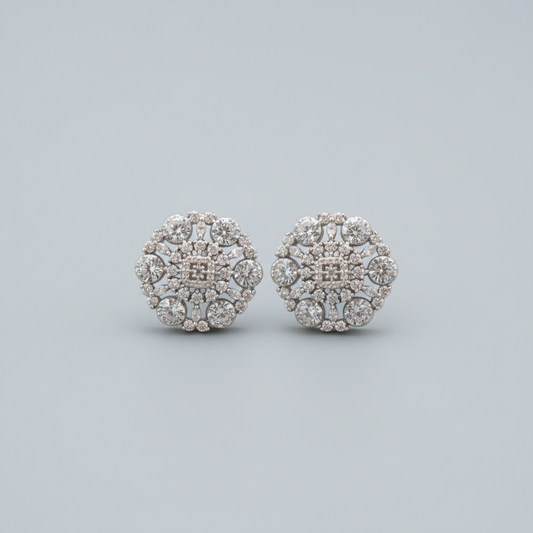 Silvery Varsha American Diamond Studs