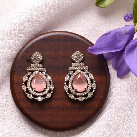 Pink Maitreyi American Diamond Studs