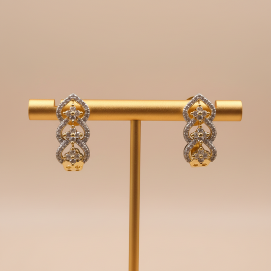 Golden Sakriti American Diamond Studs