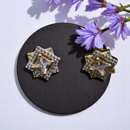 Golden Kamna American Diamond Studs