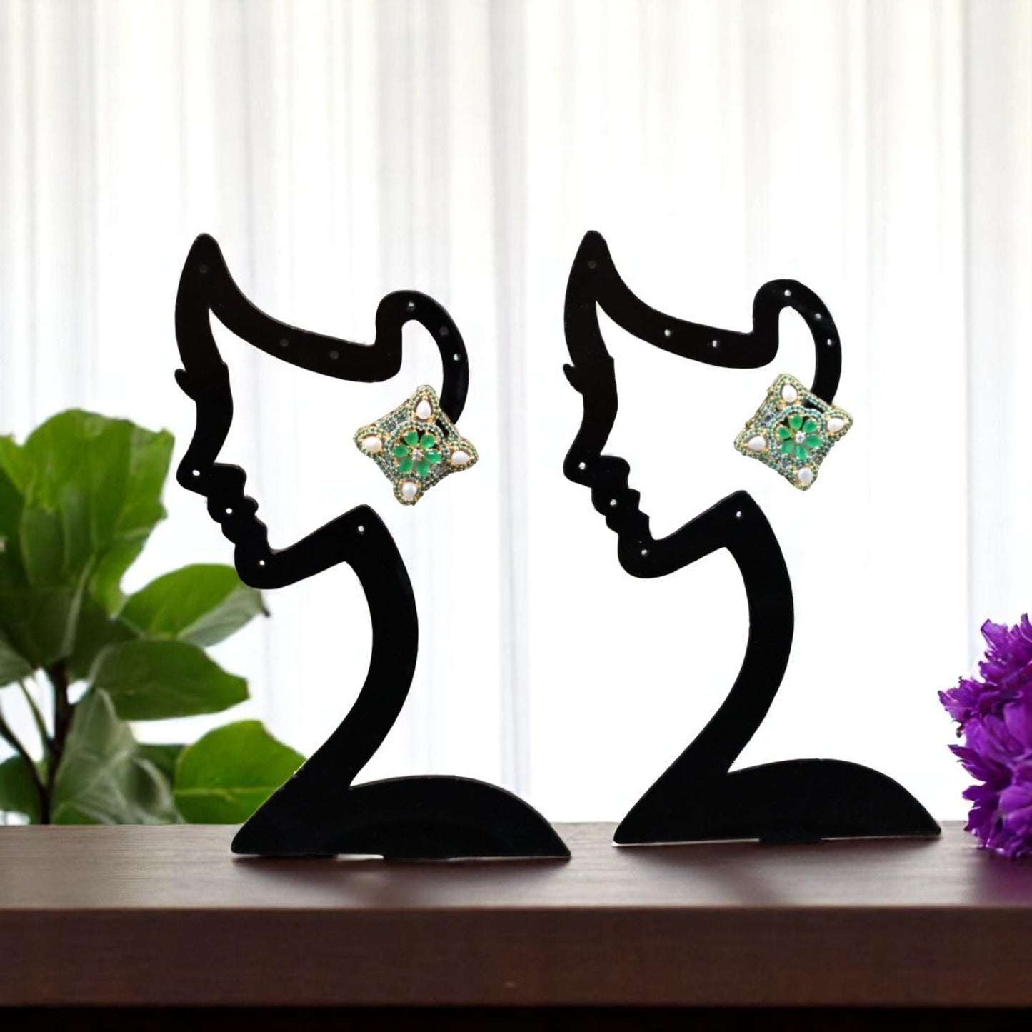 Emerald Vasanti American Diamond Studs