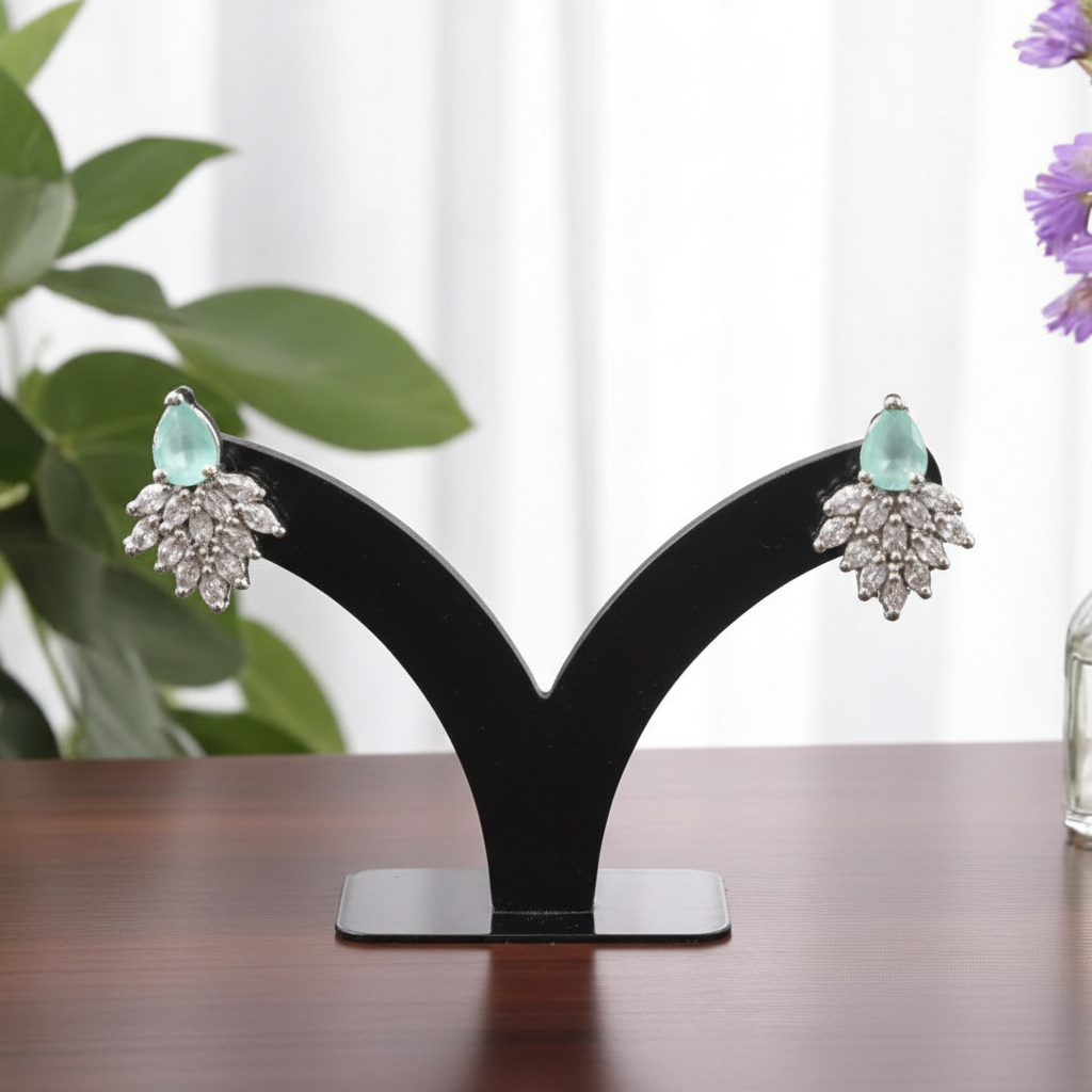 Turquoise Sumukhi American Diamond Studs