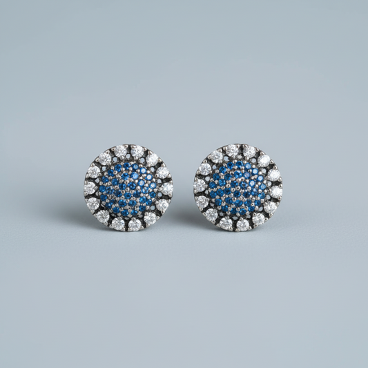 Royal Blue Neelu American Diamond Studs