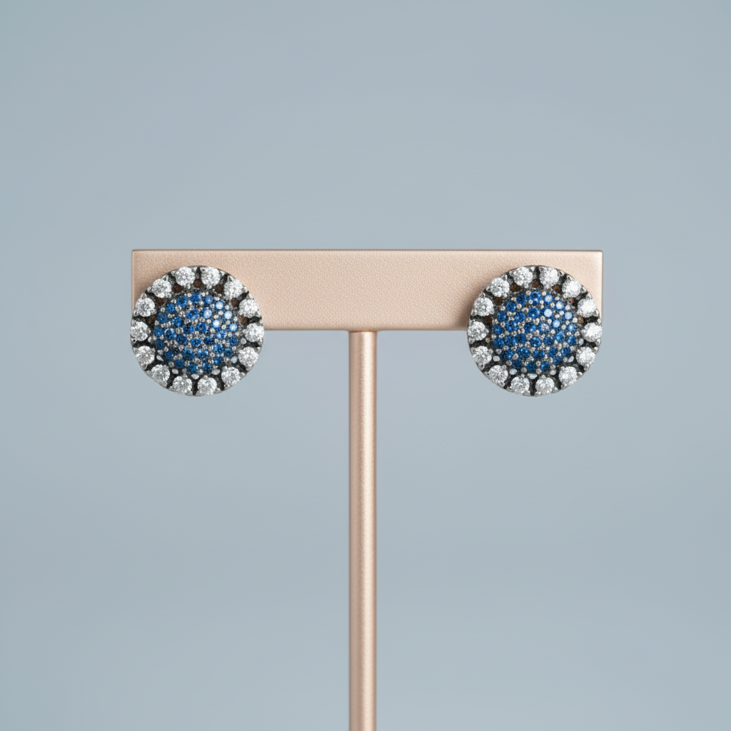 Royal Blue Neelu American Diamond Studs