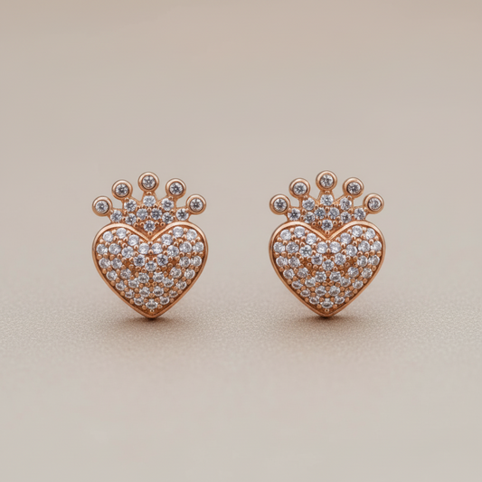 Rose Gold Pratiksha American Diamond Studs