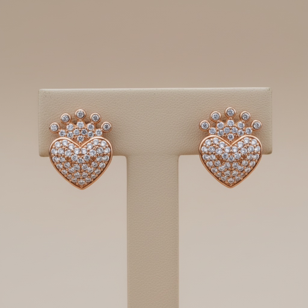 Rose Gold Pratiksha American Diamond Studs